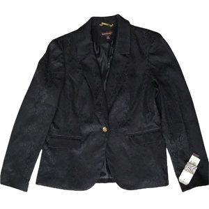 Dana Buchman Black Textured Blazer